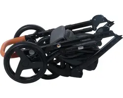 ست کالسکه خاکستری چرم 4 تکه آدامکس مدل MASSIMO DELUXE V205