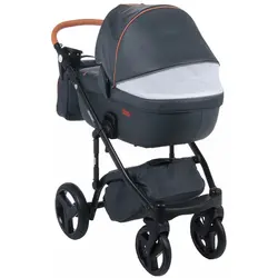 ست کالسکه خاکستری چرم 4 تکه آدامکس مدل MASSIMO DELUXE V205