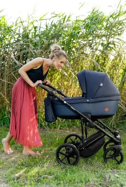 ست کالسکه سرمه ای 4 تکه آدامکس مدل EMILIO 242