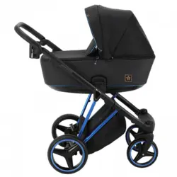 ست کالسکه مشکی آبی 4 تکه آدامکس مدل CRISTIANO 411