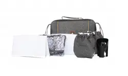 ست کالسکه طوسی طلایی 4 تکه آدامکس مدل CRISTIANO 468