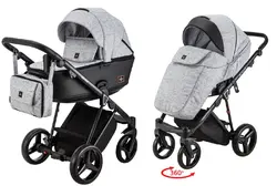 ست کالسکه طوسی 4 تکه آدامکس مدل CRISTIANO 205