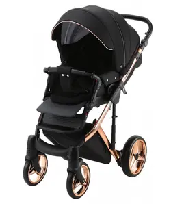 ست کالسکه مشکی بژ 4 تکه آدامکس مدل CHANTAL SE 8