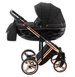 ست کالسکه مشکی بژ 4 تکه آدامکس مدل CHANTAL SE 8