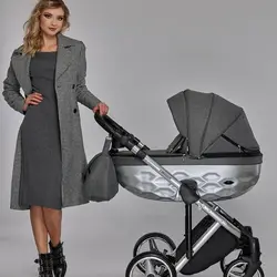 ست کالسکه طوسی 4 تکه آدامکس مدل CHANTAL STAR 3