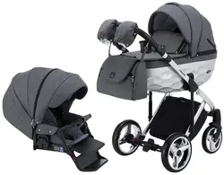 ست کالسکه طوسی 4 تکه آدامکس مدل CHANTAL STAR 3