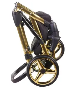 ست کالسکه طوسی طلایی 4 تکه آدامکس مدل CHANTAL STAR 1