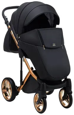 ست کالسکه مشکی رزگلد 4 تکه آدامکس مدل CHANTAL STAR 5