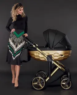 ست کالسکه مشکی رزگلد 4 تکه آدامکس مدل CHANTAL STAR 5