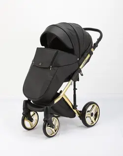 ست کالسکه مشکی 4 تکه چرم آدامکس مدل CHANTAL STAR 102