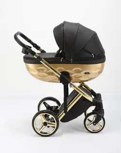 ست کالسکه مشکی 4 تکه چرم آدامکس مدل CHANTAL STAR 102