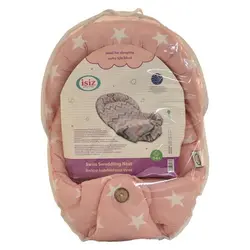 آغوشگیر و قنداق سویسی نوزاد ایسیز ISIZ مدل ستاره صورتی