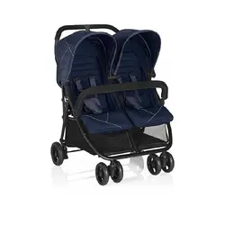 کالسکه دوقلو سرمه ای بروی BREVI مدل INDUE