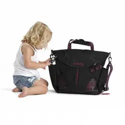 ساک لوازم کودک مشکی بنفش اوکی داک Okiedog