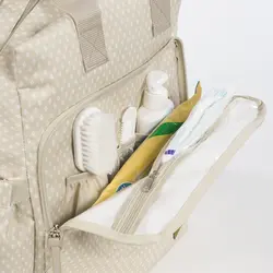 ساک لوازم کوله ای بژ واکینگ مام مدل HAPPY CHIC