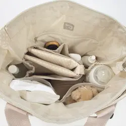 ساک لوازم کودک بژ واکینگ مام مدل HAPPY CHIC