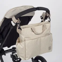 ساک لوازم کودک بژ واکینگ مام مدل HAPPY CHIC