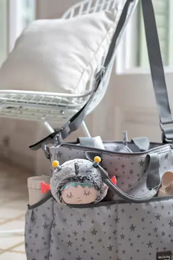 ساک لوازم کودک طوسی واکینگ مام مدل INSPIRATION