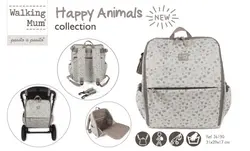 ساک لوازم کوله ای بژ واکینگ مام مدل HAPPY ANIMALS