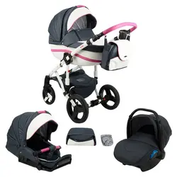 ست کالسکه سرمه ای 4 تکه آدامکس مدل VICCO R8