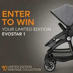 کالسکه و کریر طوسی کیدی همراه ساک لوازم و بیس Evostar1