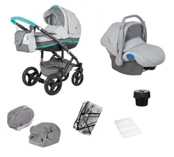 ست کالسکه فیروزه ای 4 تکه آدامکس مدل VICCO R14