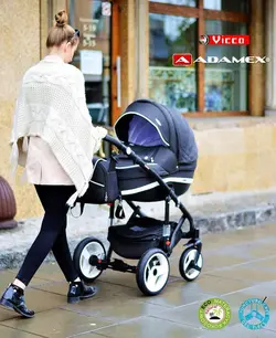 ست کالسکه مشکی 4 تکه آدامکس مدل VICCO R11