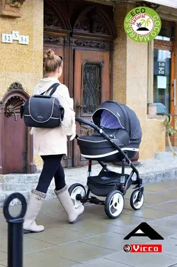 ست کالسکه مشکی 4 تکه آدامکس مدل VICCO R11