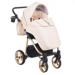 ست کالسکه چرم کرم 4 تکه آدامکس مدل 305 SIERRA