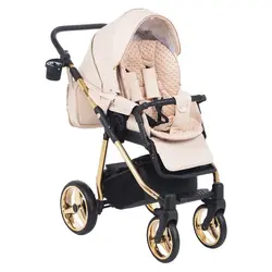 ست کالسکه چرم کرم 4 تکه آدامکس مدل 305 SIERRA