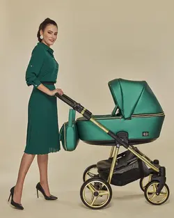 ست کالسکه سبز چرم 4 تکه آدامکس مدل216 REGGIO SHINE