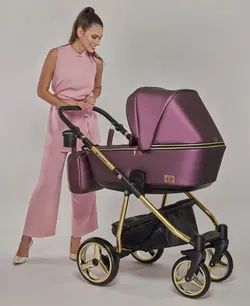 ست کالسکه بنفش چرم 4 تکه آدامکس مدل233 REGGIO SHINE