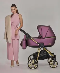 ست کالسکه بنفش چرم 4 تکه آدامکس مدل233 REGGIO SHINE