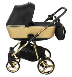 ست کالسکه مشکی طلایی 4 تکه آدامکس مدل REGGIO SE Y828