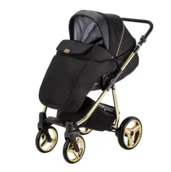 ست کالسکه مشکی طلایی 4 تکه آدامکس مدل REGGIO SE Y85