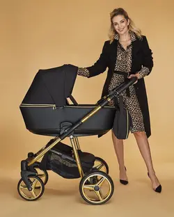 ست کالسکه مشکی طلایی 4 تکه آدامکس مدل REGGIO SE Y85