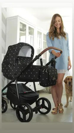 ست کالسکه مشکی 4 تکه آدامکس مدل REGGIO Y115