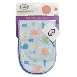 دستمال آروغ گیر نوزاد بسته 3 عددی ایسیز ISIZ طرح پسرانه