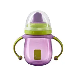 لیوان آبمیوه خوری کودک 220میل نی دار بنفش یومه UMEE