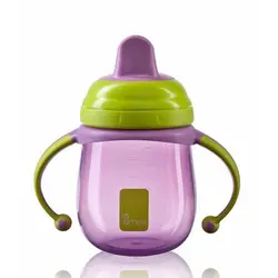 لیوان آبمیوه خوری کودک 220میل نی دار بنفش یومه UMEE