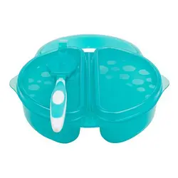 ظرف غذای کودک آبی قاشق دار با درب دکتر براون DR BROWNS