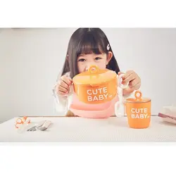 ست ظرف غذاخوری نارنجی 5 تکه کودک رووکو Rovco