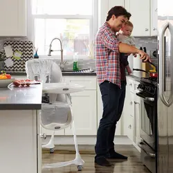 صندلی غذاخوری کودک طوسی ستاره Brevi مدل CONVIVIO