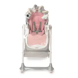 صندلی غذاخوری کودک پلی جیم دار Brevi مدل B.FUN صورتی