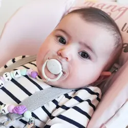 صندلی غذاخوری کودک پلی جیم دار Brevi مدل B.FUN صورتی