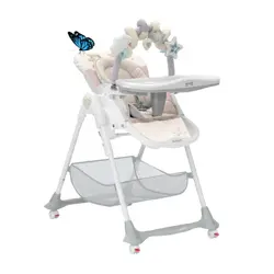 صندلی غذاخوری کودک پلی جیم دار Brevi مدل B.FUN دوخرس