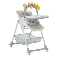 صندلی غذاخوری کودک پلی جیم دار Brevi مدل B.FUN شیر