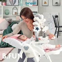 صندلی غذاخوری کودک پلی جیم دار Brevi مدل B.FUN خرس