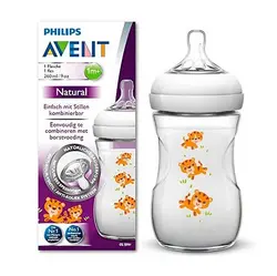 شیشه شیر نچرال 260میل طرح بچه شیر اونت AVENT