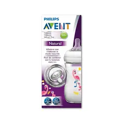 شیشه شیر نچرال 260میل طرح فلامینگو اونت AVENT